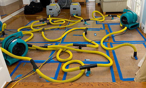 Professional Storm Water Damage Restoration technician working in Weyauwega, WI